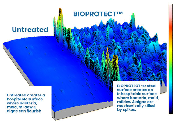 BIOPROTECT on a treated surface vs an untreated surface Sacramento, CA